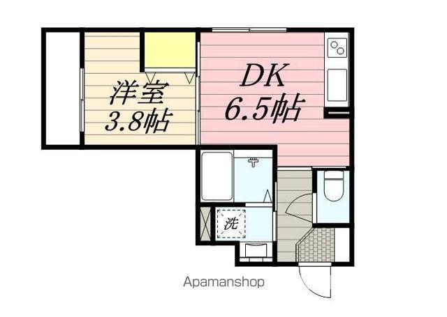 CLAIR(1DK/2階)の間取り写真
