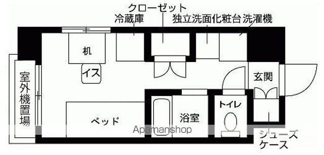 レジディア九大学研都市(ワンルーム/5階)の間取り写真