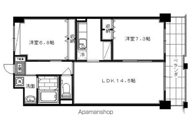 リージョン御池(2LDK/3階)の間取り写真