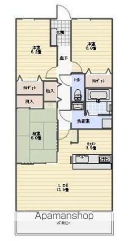 サントノーレ四国中央(3LDK/4階)の間取り写真