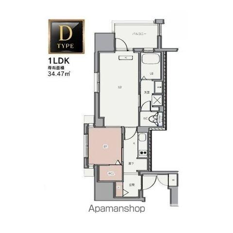 NUDGE ONE 千代県庁口(1LDK/10階)の間取り写真