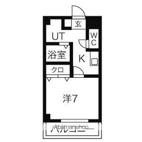 K・ドミール50(1K/1階)の間取り写真