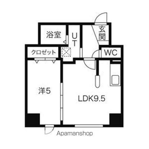 パークヒルズ北円山(1LDK/8階)の間取り写真