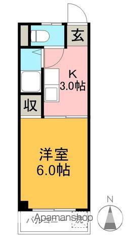 ファースト(1K/3階)の間取り写真