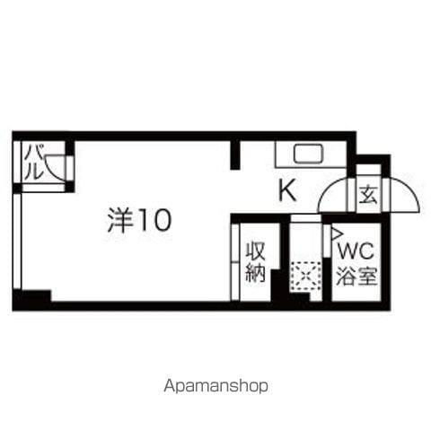 サンブリッヂビル・マンションラ・パレット(1K/5階)の間取り写真