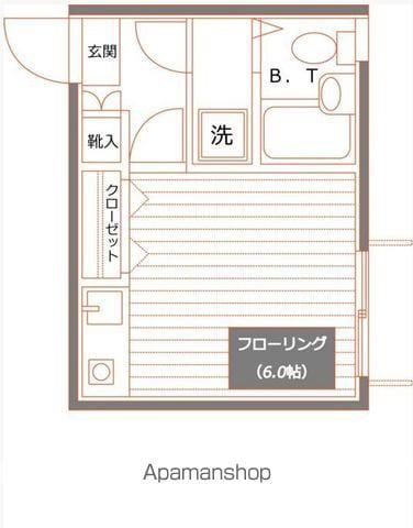 桜台コートハウス(ワンルーム/3階)の間取り写真