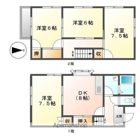 ルーミー牛久53号館(4DK)の間取り写真