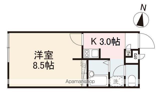 サンライズ林(1K/2階)の間取り写真