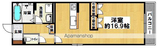 プレジール(ワンルーム/2階)の間取り写真