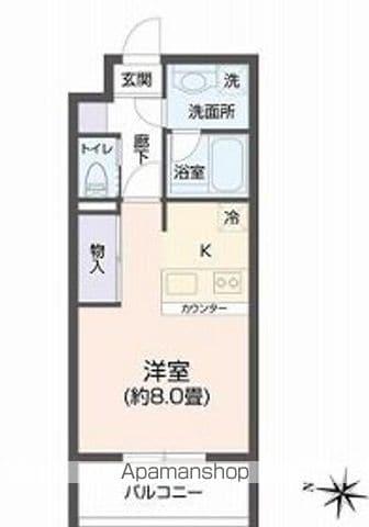 ヴィアーレ新寺(ワンルーム/6階)の間取り写真