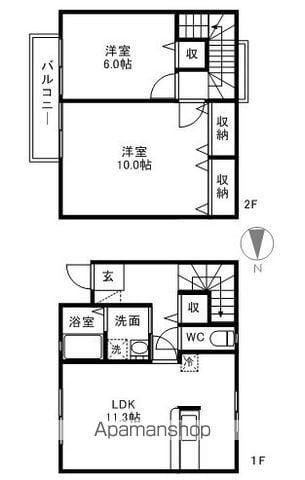 スピティミコノス(2LDK/1階)の間取り写真