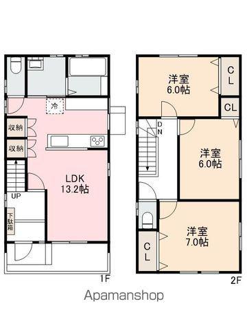 高松琴平電鉄志度線 今橋駅 徒歩3分 2階建 築1年(3LDK)の間取り写真
