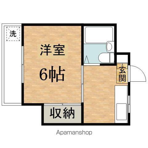 サンパレス堀之内(1K/4階)の間取り写真