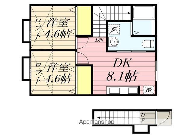 クラシア諏訪野(2DK/2階)の間取り写真