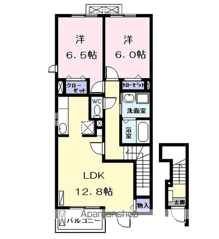 ツールマレーⅡ(2LDK/2階)の間取り写真