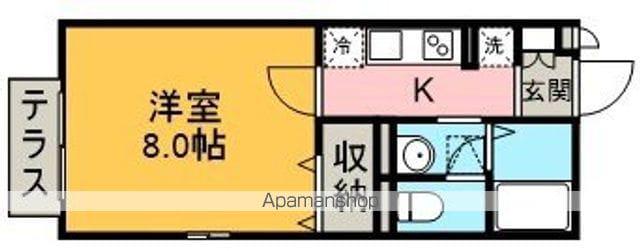 プランドール(1K/1階)の間取り写真