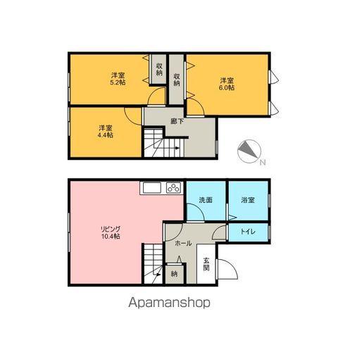 日豊本線 中津駅(大分) 徒歩34分 2階建 築14年(3LDK)の間取り写真