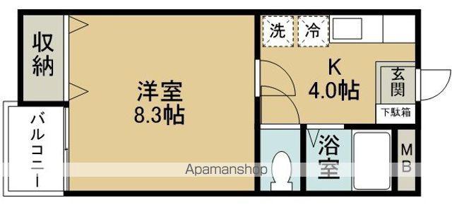 ハートナーハウスD(1K/3階)の間取り写真