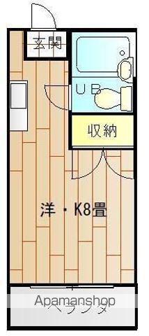 カーサジューロ(ワンルーム/2階)の間取り写真