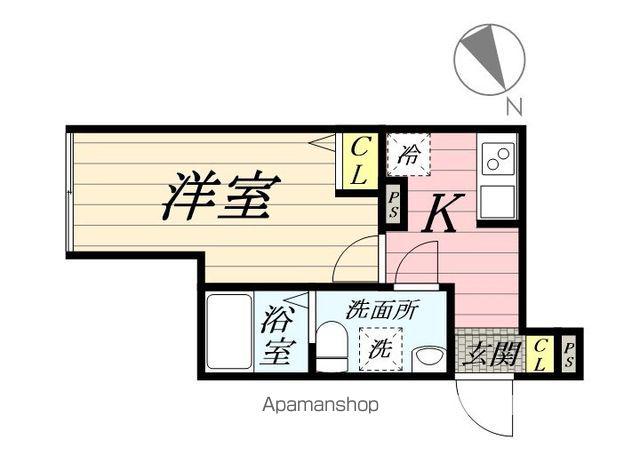 京浜東北・根岸線 鶴見駅 徒歩12分 3階建 築5年(1K/1階)の間取り写真