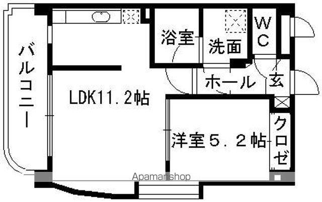 グランフィーネ健軍東(1LDK/3階)の間取り写真