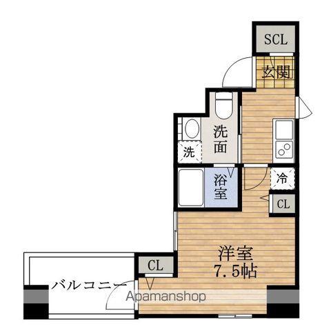 ESTEMCOURT北堀江(1K/11階)の間取り写真