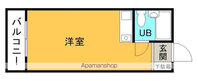 ロイヤルヒルズ高野(ワンルーム/3階)の間取り写真