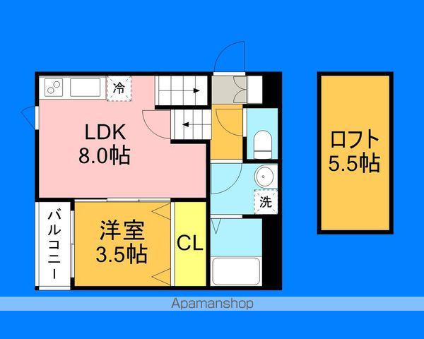 PHOENIX九大南(1LDK/1階)の間取り写真