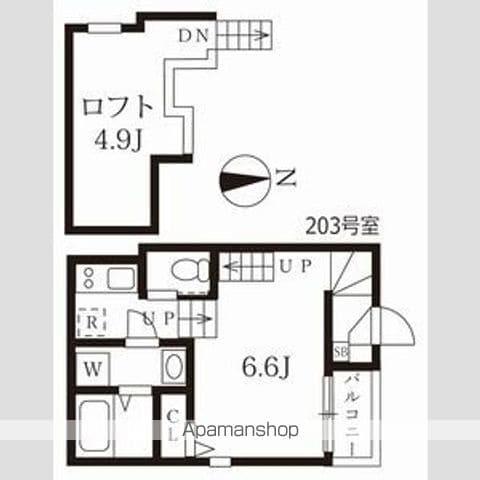 ウィンクルム新瑞橋(1K/2階)の間取り写真