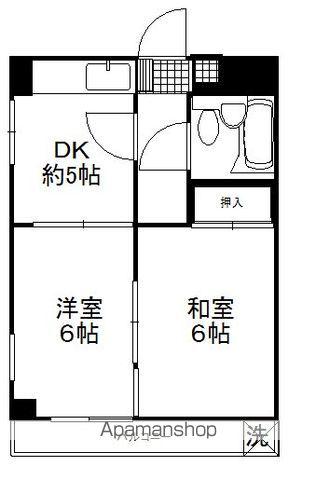 第2伸光マンション(2DK/4階)の間取り写真