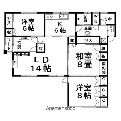 石北本線 北見駅 バス乗車時間:25分 西11号線バス停で下車 徒歩1分 1階建 築45年(3LDK)の間取り写真