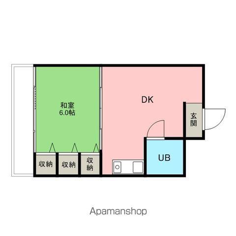 ラ・クール泉(1DK/5階)の間取り写真