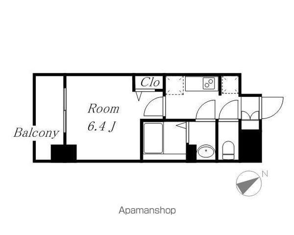 アステリ鶴舞トゥリア(1K/12階)の間取り写真
