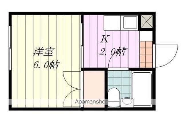 森本マンション(1K/2階)の間取り写真