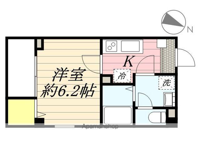 グリシーヌメゾンⅡ(1K/1階)の間取り写真