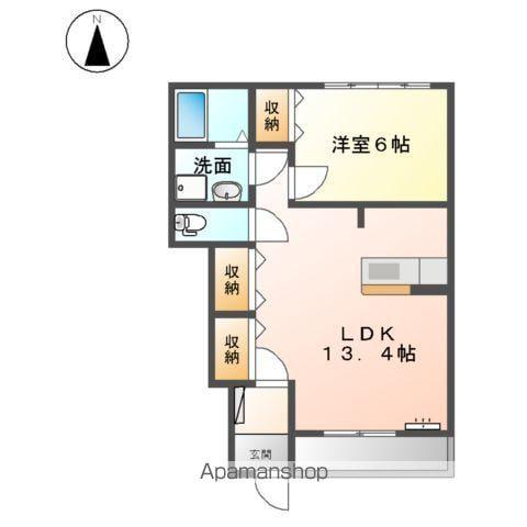 GRACE VILLA・JⅡ(1LDK/1階)の間取り写真