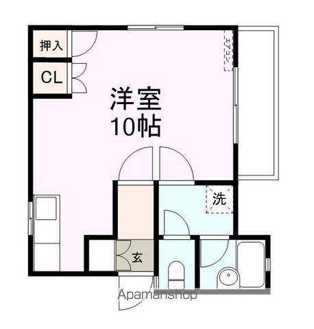 ハイツ瀬戸(ワンルーム/2階)の間取り写真