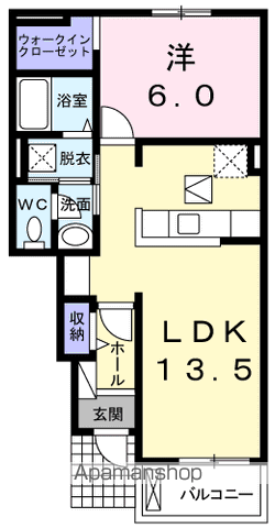 イリーゼ C(1LDK/1階)の間取り写真