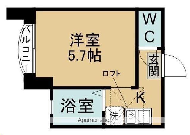 ベルシオン仙台第1(1K/3階)の間取り写真