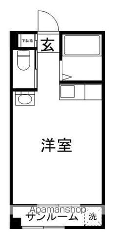 コーポ小島(ワンルーム/2階)の間取り写真