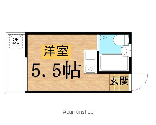 グリーンハイツ5(ワンルーム/2階)の間取り写真