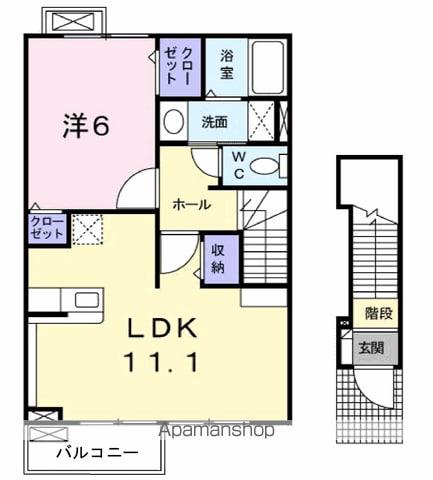 ビサイドピュア(1LDK/2階)の間取り写真