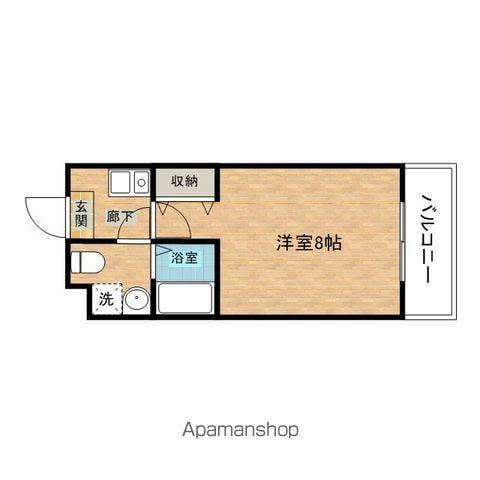 セルジュYS東園田(1K/4階)の間取り写真