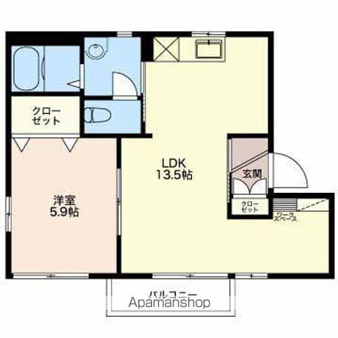 DIAS RIVERSIDE B(1LDK/1階)の間取り写真