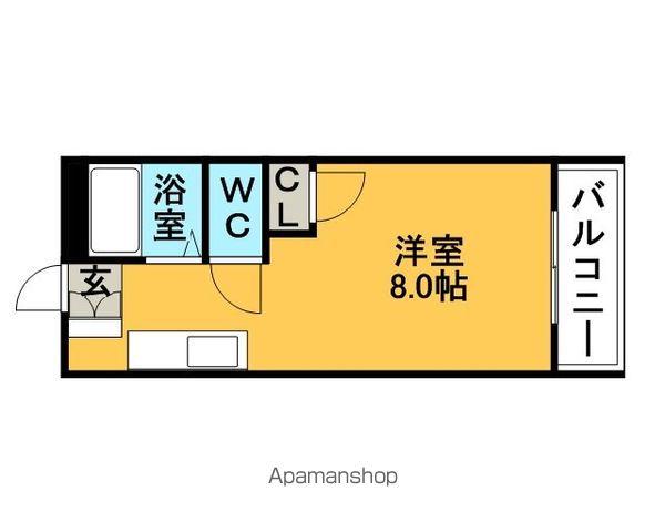 コーポラスK(ワンルーム/1階)の間取り写真