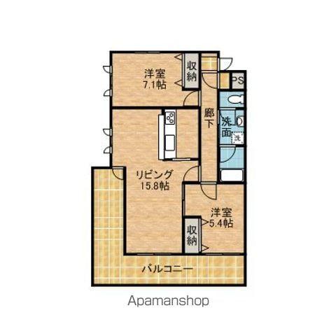 アーバニズムM11(2LDK/3階)の間取り写真
