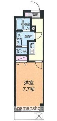 ネルメッツォ国分寺(1K/2階)の間取り写真