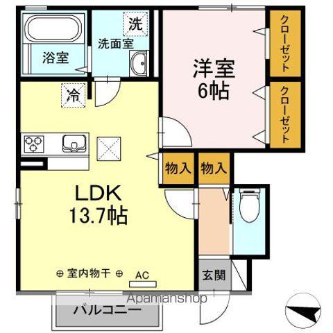 エル・サーティー(1LDK/1階)の間取り写真