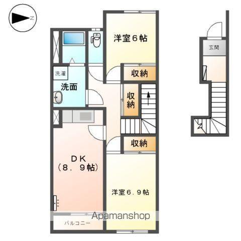 エル・アール(2LDK/2階)の間取り写真