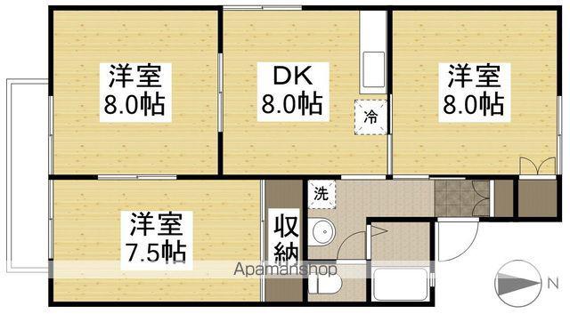 エスポアールA(3DK/2階)の間取り写真